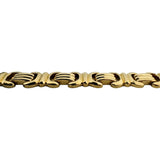 14k Yellow Gold 18.9g Ladies Polished 10mm Fancy Link Bracelet Italy 7.5"