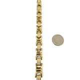 14k Yellow Gold 18.9g Ladies Polished 10mm Fancy Link Bracelet Italy 7.5"