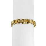 14k Yellow Gold 18.9g Ladies Polished 10mm Fancy Link Bracelet Italy 7.5"