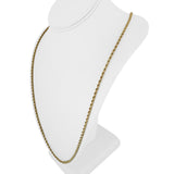 14k Yellow Gold 26g Solid Long 3mm Rope Chain Necklace 30"