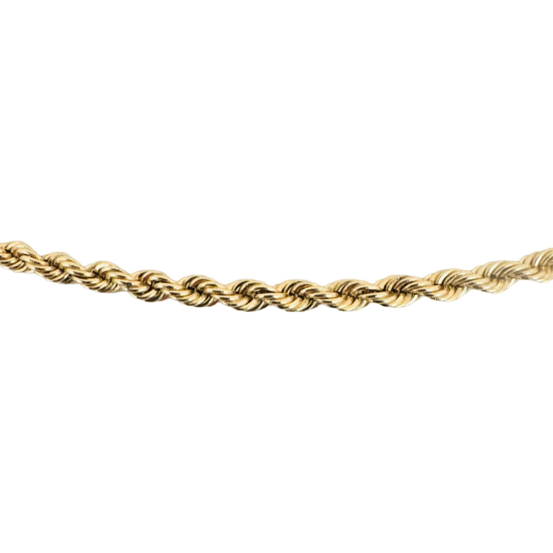 14k Yellow Gold 26g Solid Long 3mm Rope Chain Necklace 30"
