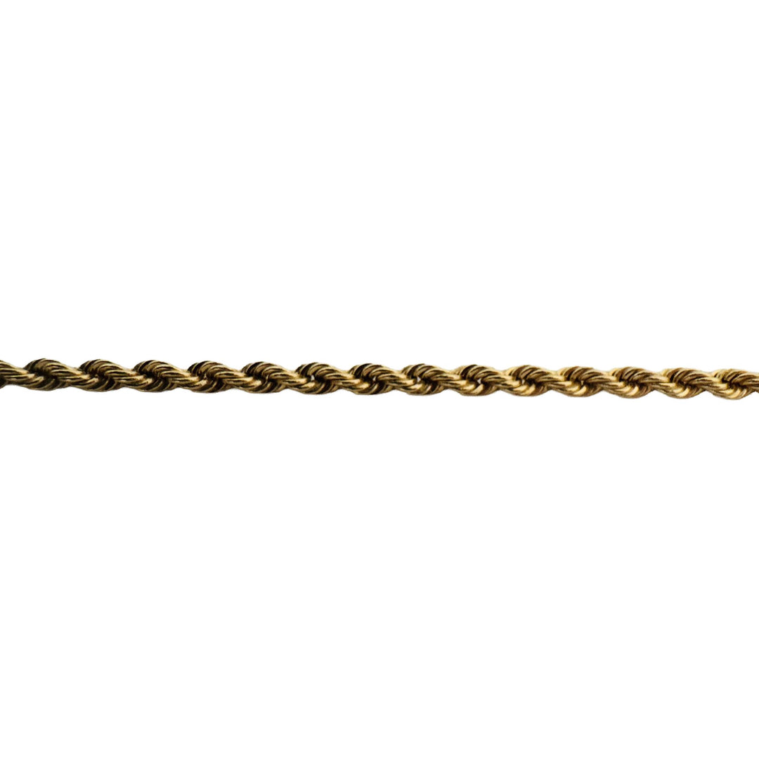 14k Yellow Gold 26g Solid Long 3mm Rope Chain Necklace 30"
