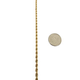 14k Yellow Gold 26g Solid Long 3mm Rope Chain Necklace 30"
