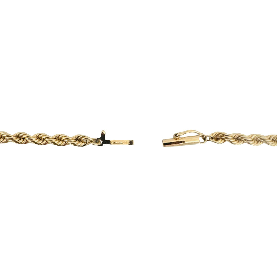 14k Yellow Gold 26g Solid Long 3mm Rope Chain Necklace 30"