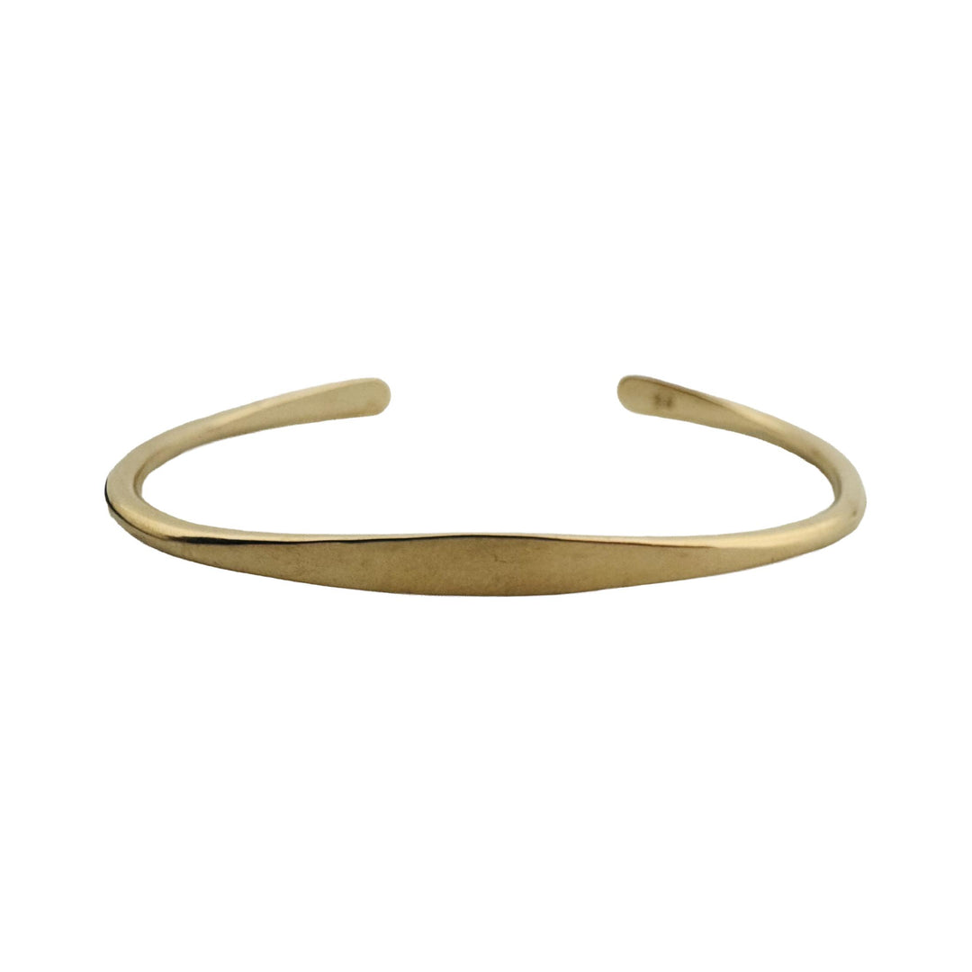 14k Yellow Gold 8.9g Solid Flexible 4.5mm Cuff Bracelet 6.5"
