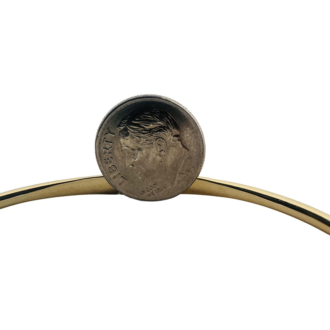 14k Yellow Gold 8.9g Solid Flexible 4.5mm Cuff Bracelet 6.5"