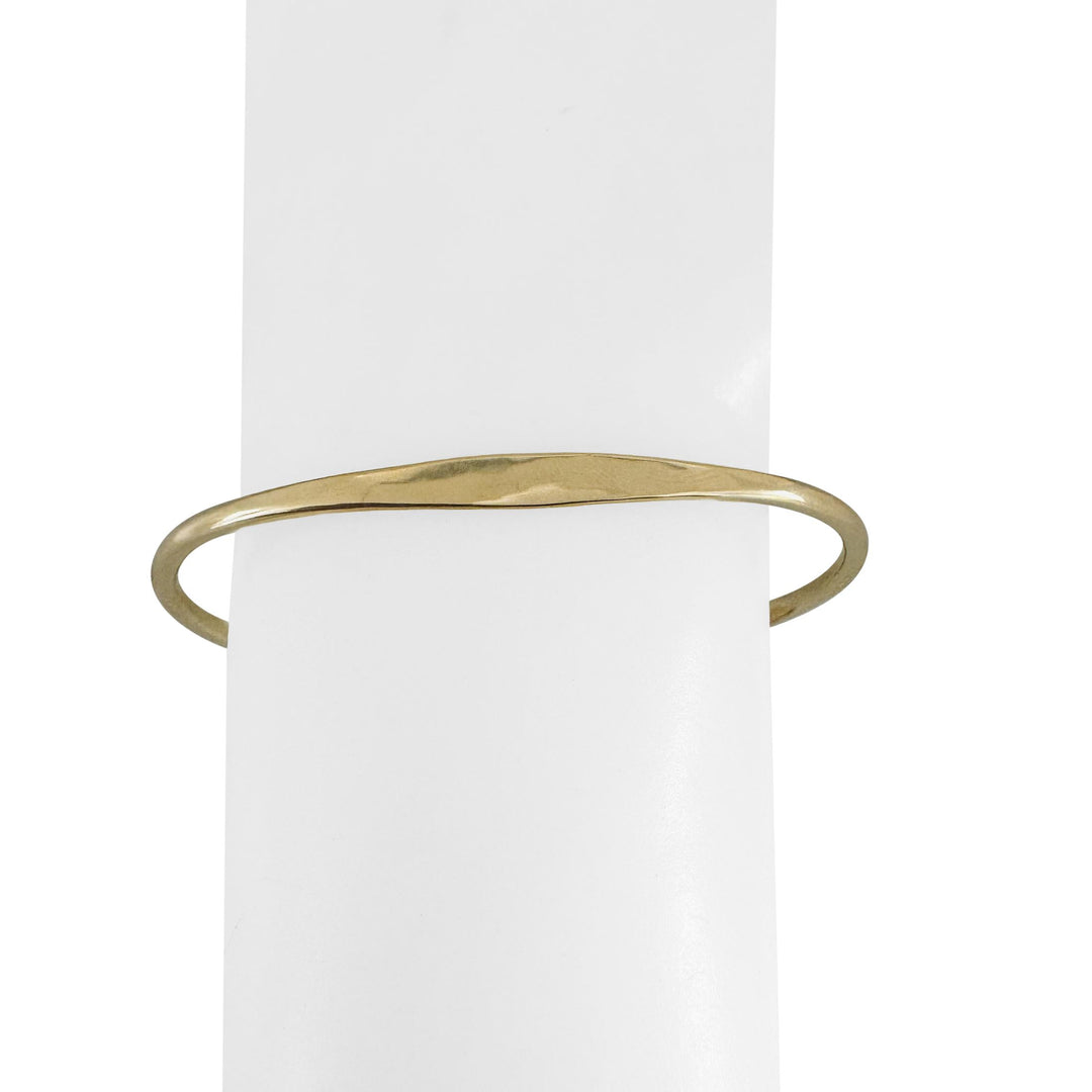 14k Yellow Gold 8.9g Solid Flexible 4.5mm Cuff Bracelet 6.5"