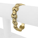 14k Yellow Gold 25.6g Ladies Polished 16mm Fancy  Link Bracelet Italy 7"