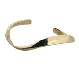 Tom Odell 14k Yellow Gold 20g Solid Hammered Abstract Cuff Bracelet 7"