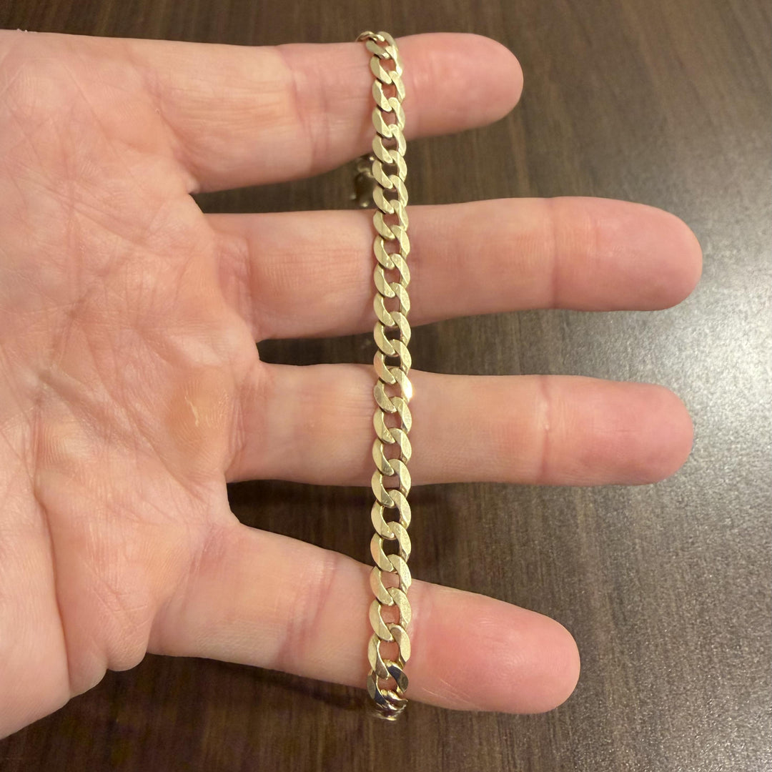 14k Yellow Gold 12g Solid Men's 6mm Curb Link Bracelet South Africa 8.5"