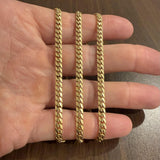 14k Yellow Gold 33.5g Solid Heavy 4.5mm Cuban Link Chain Necklace 24"