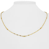 24k Pure Yellow Gold 3.3g Solid Very Thin 2mm Fancy Link Chain Necklace 20"