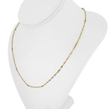 24k Pure Yellow Gold 3.3g Solid Very Thin 2mm Fancy Link Chain Necklace 20"