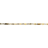 24k Pure Yellow Gold 3.3g Solid Very Thin 2mm Fancy Link Chain Necklace 20"
