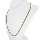 19k Portuguese Yellow Gold 19.3g Solid 2.5mm Curb Link Chain Necklace 22"