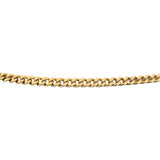 19k Portuguese Yellow Gold 19.3g Solid 2.5mm Curb Link Chain Necklace 22"
