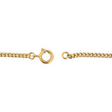 19k Portuguese Yellow Gold 19.3g Solid 2.5mm Curb Link Chain Necklace 22"