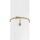 18k Yellow Gold 4.4g Hollow Light Cable Link Heart Charm Bracelet Italy 6.75"