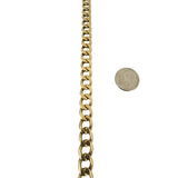 18k Yellow Gold 36.4g Solid Heavy Vintage Men's 9mm Curb Link Bracelet 9"