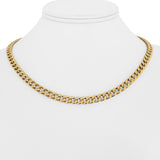 18k Yellow Gold 6.9g Hollow Light 5.5mm Curb Link Necklace 17.5"
