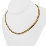 18k Yellow Gold 6.9g Hollow Light 5.5mm Curb Link Necklace 17.5"