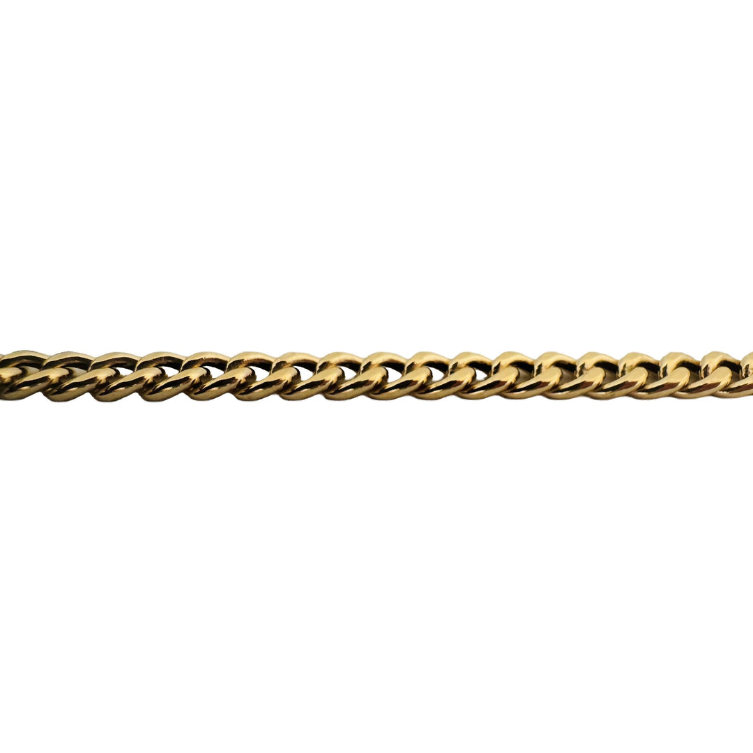 18k Yellow Gold 6.9g Hollow Light 5.5mm Curb Link Necklace 17.5"