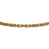 18k Yellow Gold 23g Solid Vintage 4mm Squared Byzantine Link Necklace 21"