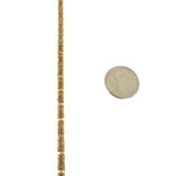 18k Yellow Gold 23g Solid Vintage 4mm Squared Byzantine Link Necklace 21"
