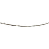 18k White Gold 4g UnoAErre Thin 1.2mm Box Link Chain Necklace Italy 16"