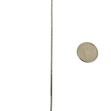 18k White Gold 4g UnoAErre Thin 1.2mm Box Link Chain Necklace Italy 16"