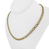18k Yellow Gold 19.3g Semi Solid 6mm Mariner Link Chain Necklace Italy 19"