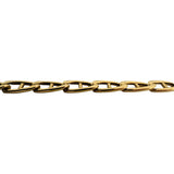 18k Yellow Gold 19.3g Semi Solid 6mm Mariner Link Chain Necklace Italy 19"