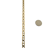 18k Yellow Gold 19.3g Semi Solid 6mm Mariner Link Chain Necklace Italy 19"