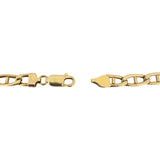 18k Yellow Gold 19.3g Semi Solid 6mm Mariner Link Chain Necklace Italy 19"