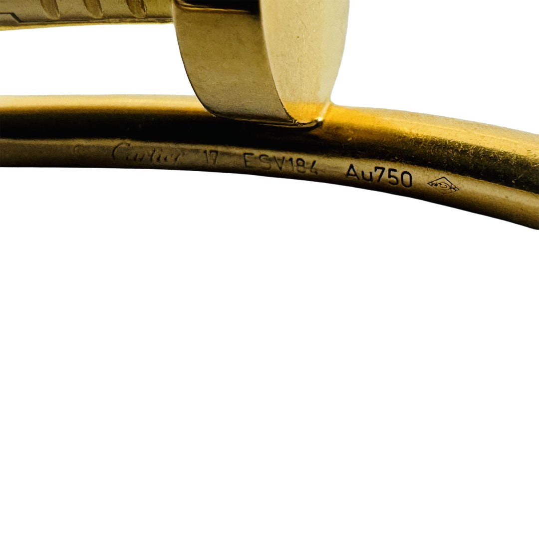 Cartier Just Un Clou 18k Yellow Gold Classic Model Size 17 Bracelet