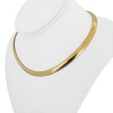 14k Yellow Gold 39g Solid Heavy 6mm Omega Link Necklace Italy 16"