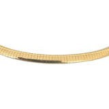 14k Yellow Gold 39g Solid Heavy 6mm Omega Link Necklace Italy 16"