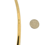 14k Yellow Gold 39g Solid Heavy 6mm Omega Link Necklace Italy 16"