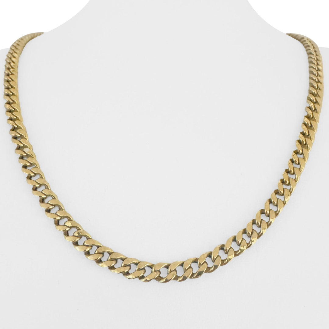 14k Yellow Gold 21g Semi Solid 6mm Cuban Curb Link Chain Necklace 22"