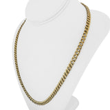 14k Yellow Gold 21g Semi Solid 6mm Cuban Curb Link Chain Necklace 22"