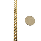 14k Yellow Gold 21g Semi Solid 6mm Cuban Curb Link Chain Necklace 22"