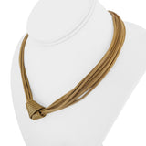 14k Yellow Gold 48.2g Heavy Vintage Eight Strand Mesh Knot Necklace 17"
