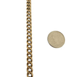 14k Yellow Gold 43.6g Vintage Solid Curb Link T Bar Dog Clip Watch Chain 14.5"