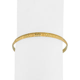 22k Yellow Gold 9.5g Solid Beaded 4.5mm Bangle Bracelet 7.5"
