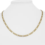 18k Yellow Gold 12.2g Solid Vintage 3.5mm Chini Figaro Link Necklace Italy 19"