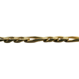 18k Yellow Gold 12.2g Solid Vintage 3.5mm Chini Figaro Link Necklace Italy 19"