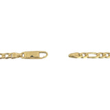 18k Yellow Gold 12.2g Solid Vintage 3.5mm Chini Figaro Link Necklace Italy 19"