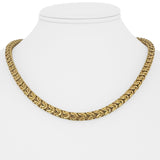 18k Yellow Gold 36g Vintage UnoAErre 6mm Rounded Byzantine Link Necklace 18"