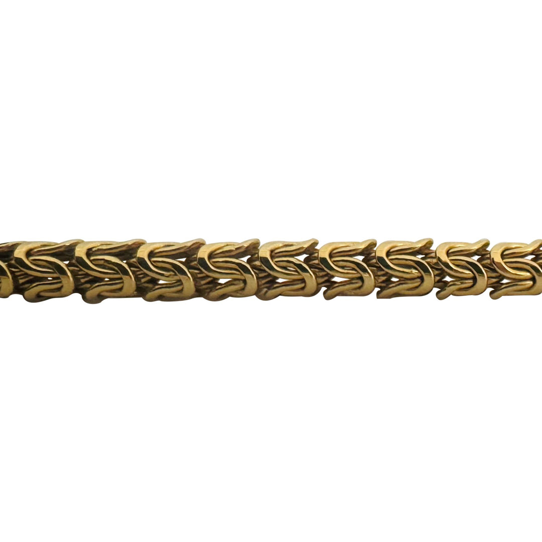 18k Yellow Gold 36g Vintage UnoAErre 6mm Rounded Byzantine Link Necklace 18"