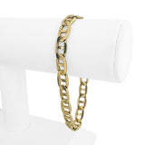 14k Yellow Gold 20.9g Solid Men's 8mm Mariner Link Bracelet Italy 8.25"